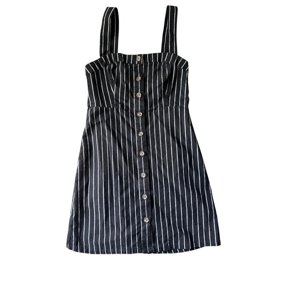 Hollister Dresses & Skirts - Hollister California Womens Small Black White Striped Button Front Mini Dress